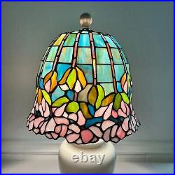 Tiffany Style Lamp Shade Mediterranean Bedside Stained Glass Lampshade Table