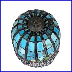 Tiffany Style Lamp Shade Mediterranean Bedside Stained Glass Lampshade Table