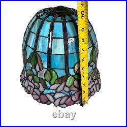 Tiffany Style Lamp Shade Mediterranean Bedside Stained Glass Lampshade Table