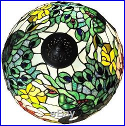 Tiffany Style Stained Glass Table Lamp Art Deco Peacock Nightlight Victorian NEW
