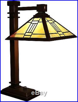 Tiffany Style Stained Glass Table Lamp Desk Art Deco Mission Craftsman Victorian