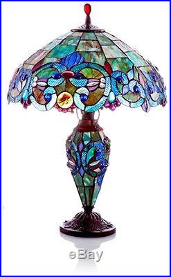 Tiffany Style Table Lamp Stained Glass Desk Art Deco Mission Craftsman Victorian