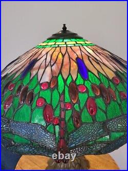 Tiffany Style Vintage Stained Glass Large 22 Lamp Shade Gorgeous Find