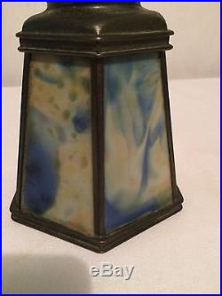Tiffany studios art glass favrile damascene arts crafts handel era lamp shade nr