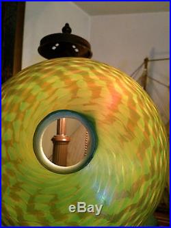 Tiffany studios favrile steuben damascene art glass lamp shade nr