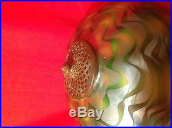 Tiffany studios lamp, number 808 or 608,7 art glass shade L. CT. Turtle back