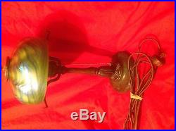 Tiffany studios lamp, number 808 or 608,7 art glass shade L. CT. Turtle back