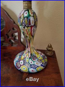VERY RARE MILLEFIORI LAMP from 1920-1925 FIFTEEN INCH LAMP MINT and WORKING