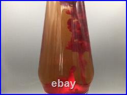 VTG Lava Lite 17 BLOOD Red wax Amber STARLITE base Century 100? MCM Lamp Retro