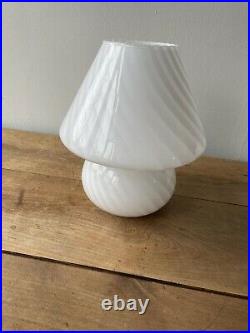 Vetri murano Swirl italian art glass mushroom lamp modern midcentury