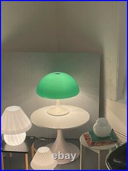 Vetri murano Swirl italian art glass mushroom lamp modern midcentury