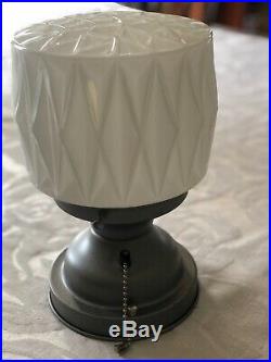 Vintage 40s art deco Glass Ceiling Light Lamp Fixture chandelier antique