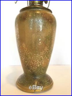 Vintage Aladdin Oil Lamp Venetian Glass Rare Art Glass Model 12 Burner