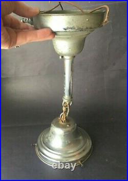 Vintage Antique Art Deco Ceiling Light Glass Shade Lamp Fixture Chandelier Mount