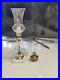 Vintage/Antique Glass Crystal Table Lamp Prisms Grape Ivy Etched Free Oil Lamp