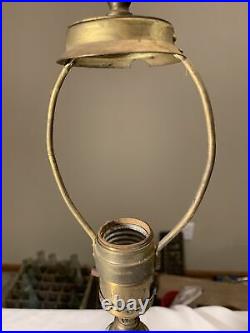Vintage Antique Jadeite Slag Houze Glass Table Lamp Akro Agate