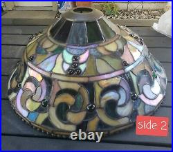 Vintage Art Dale Tiffany Signed Stained Glass Lamp Shade ONLY 16 inch