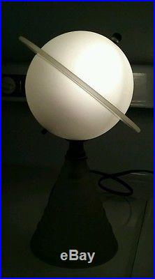 Vintage Art Deco Frosted Glass Saturn Planet Lamp 1939 World's Fair