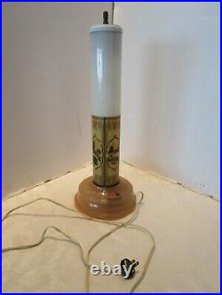 Vintage Art Deco Skyscraper Glass Table Lamp 1930's torpedo bullet 20¼ T