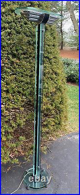 Vintage Art Deco Torchiere Floor Lamp, Heavy thick glass Very Good Condition