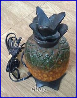 Vintage Art Glass Pineapple Accent Table Lamp Night Light