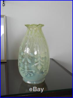 Vintage Art Nouveau Arts and Crafts Vaseline Glass Lamp Shade #1