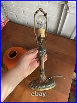 Vintage Arts & Crafts Reverse Painted Small Lovely Lamp