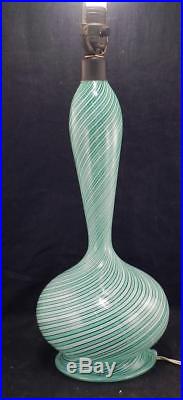 Vintage Dino Martens Mid-Century ModernMCMMurano Art Glass Swirl LampVGC