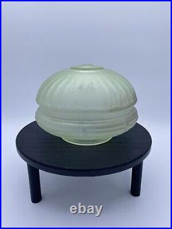 Vintage Green Frosted Uranium Glass Light Shade