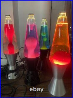 Vintage Lava Lite Lava Lamp Pink White/pink, green Tested Working. Lot Of 4