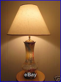 Vintage MID Century Modern Art Glass Light Lamp Interior Decorate Artistic Funky