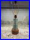 Vintage Mid Century Art Deco Stacked Glass Lamp Wooden Base WORKS Russel Wright