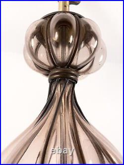 Vintage Mid Century Murano Caged Art Glass Lamp Italy Purple Italian