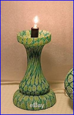 Vintage Millefiori Art Glass Lamp
