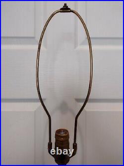 Vintage Moser Glass Bohemian Art Glass Lamp Spelter Ornate 43