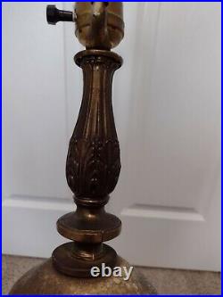 Vintage Moser Glass Bohemian Art Glass Lamp Spelter Ornate 43