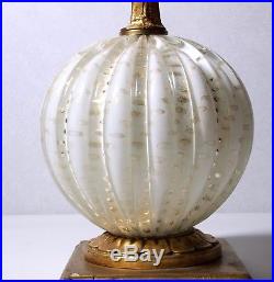 Vintage Murano Art Glass Table Lamp Hollywood Regency