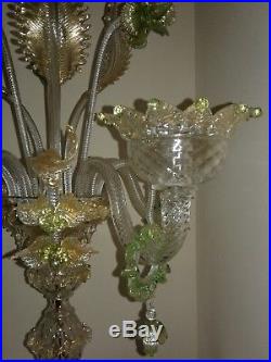 Vintage Murano Glass 4 lamp candelabra or 4 arm table chandelier