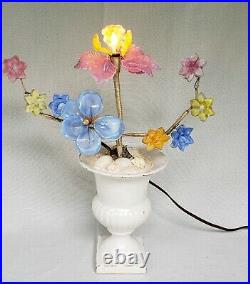 Vintage Murano Style Glass Flower Lamp