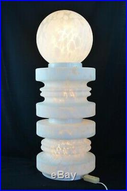 Vintage Murano White Ventri Art Cloud Gigantic Lamp 34 Tall