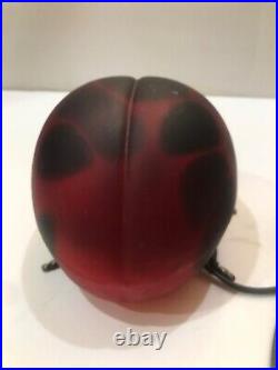 Vintage Tin Chi 1998 Ladybug Art Glass Lamp