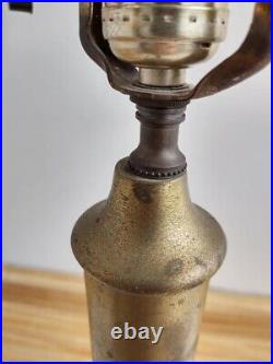 Vintage metal/Murano art glass table lamp