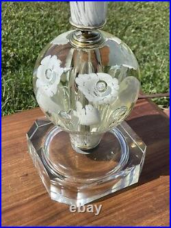 Vtg St Clair Murano Art Glass Table Lamp Hollywood Regency MCM 40s 50s 60 Floral