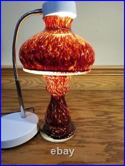 WMF Art Spatter Crystal Glass Deco Lamp IKORA Karl Wiedmann Candleholder Lamp
