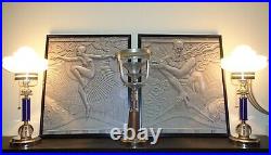 WW II France withLetter of Provenance Art Deco Machine Age Lamp