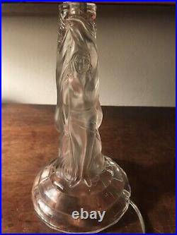 Walther & Sohne Art Deco 1930's 2 Ladies Glass Lamp