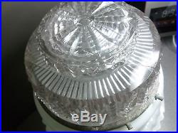 White Clear Glass Art Deco Skyscraper Ceiling Light Lamp Shade 12T x6 Fitter